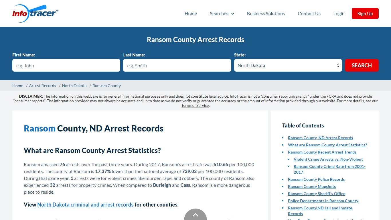 Ransom County, ND Arrests, Mugshots & Jail Records - InfoTracer