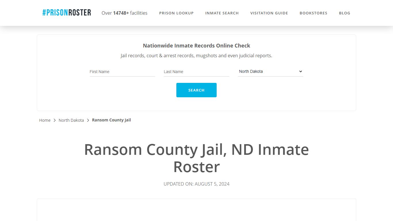 Ransom County Jail, ND Inmate Roster - Prisonroster